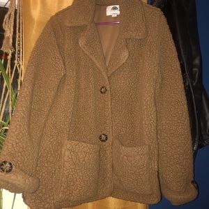 Brown teddy coat